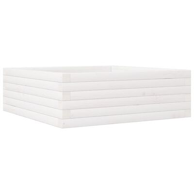 vidaXL Jardinière blanc 70x70x23 cm bois de pin massif