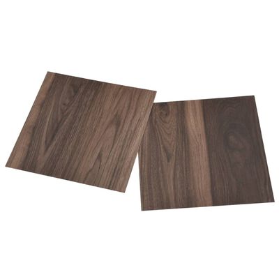 vidaXL Dalles de plancher autoadhésives 55pcs PVC 5,11 m² marron foncé