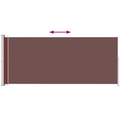 vidaXL Auvent latéral rétractable de patio 220x500 cm Marron