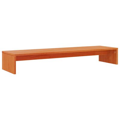 vidaXL Support de moniteur marron miel 100x27x15 cm bois de pin solide