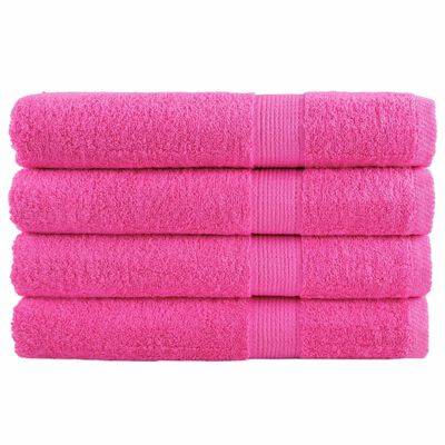 vidaXL Serviettes de sauna de qualité supérieure SOLUND 4 pcs rose