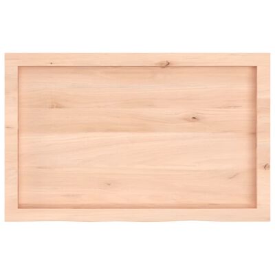 vidaXL Comptoir de salle de bain 80x50x(2-4) cm bois massif non traité