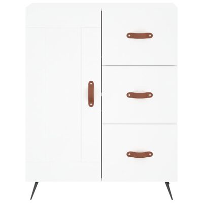 vidaXL Buffet haut Blanc 69,5x34x180 cm Bois d'ingénierie