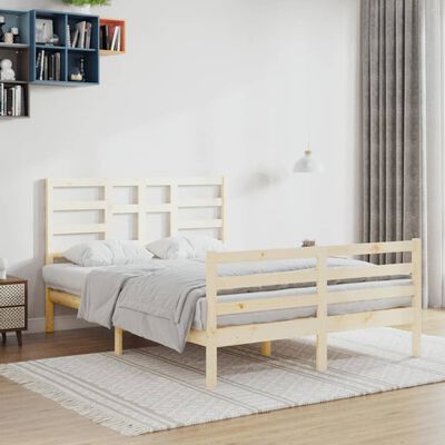 vidaXL Cadre de lit sans matelas bois massif 140x200 cm