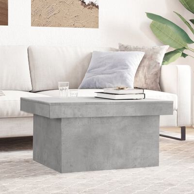 vidaXL Table basse gris béton 80x55x40 cm bois d'ingénierie