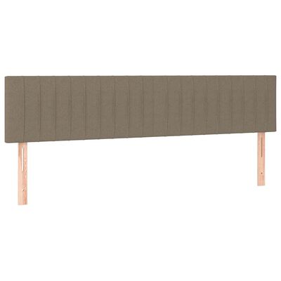 vidaXL Sommier à lattes de lit avec matelas taupe 120x190 cm tissu