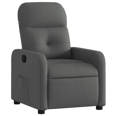 vidaXL Fauteuil inclinable Gris foncé Tissu