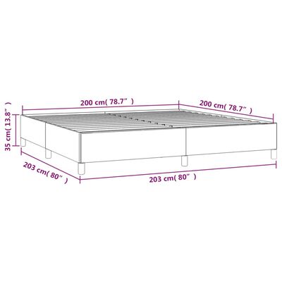 vidaXL Cadre de lit sans matelas gris clair 200x200 cm tissu