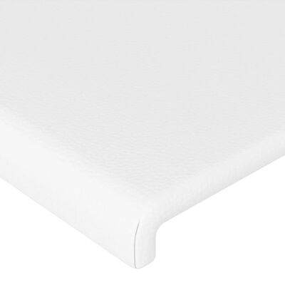 vidaXL Tête de lit à LED Blanc 183x16x118/128 cm Similicuir