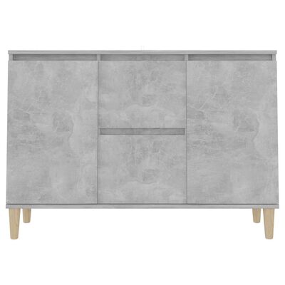 vidaXL Buffet gris béton 101x35x70 cm bois d'ingénierie