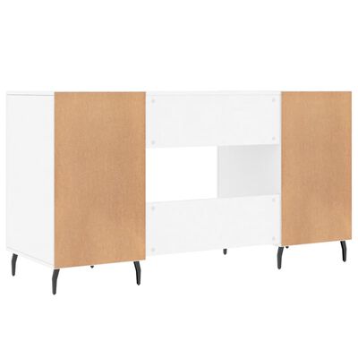 vidaXL Bureau blanc 140x50x75 cm bois d'ingénierie