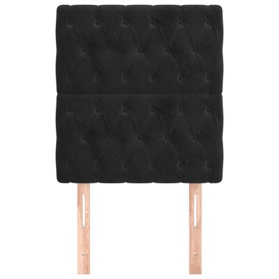 vidaXL Têtes de lit 2 pcs Noir 80x7x78/88 cm Velours