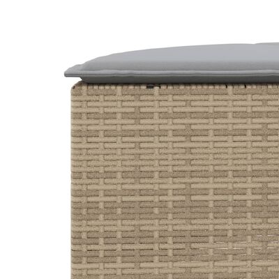 vidaXL Salon de jardin 2 pcs demi-rond beige résine tressée