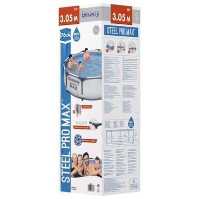 Bestway Ensemble de piscine Steel Pro MAX 305x76 cm