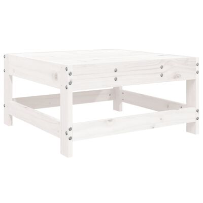 vidaXL Repose-pied de jardin blanc bois de pin massif