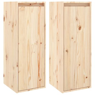 vidaXL Armoires murales 2 pcs 30x30x80 cm Bois de pin massif