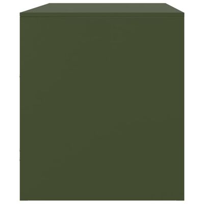 vidaXL Meuble TV vert olive 67x39x44 cm acier