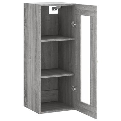 vidaXL Armoire murale sonoma gris 34,5x34x90 cm