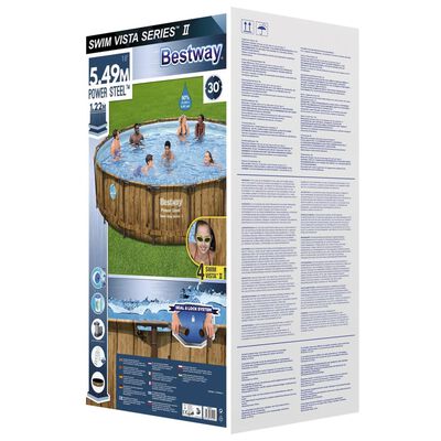 Bestway Ensemble de piscine Power Steel 549x122 cm