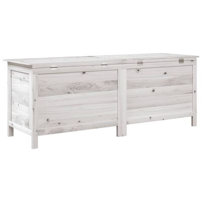 vidaXL Boîte de rangement jardin blanc 150x50x56,5cm bois massif sapin