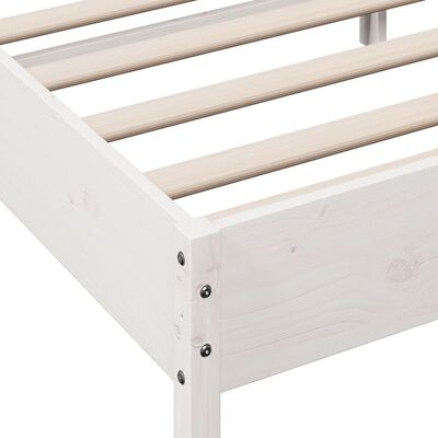 vidaXL Cadre de lit sans matelas blanc 200x200 cm bois massif de pin