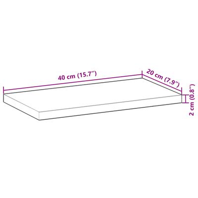 vidaXL Étagères flottantes 3 pcs 40x20x2 cm acacia massif non traité