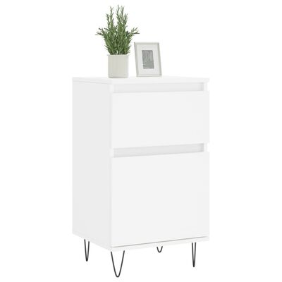 vidaXL Buffets 2 pcs blanc 40x35x70 cm bois d’ingénierie