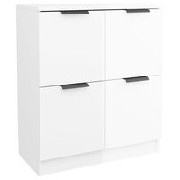 vidaXL Buffet Blanc brillant 60x30x70 cm Bois d'ingénierie