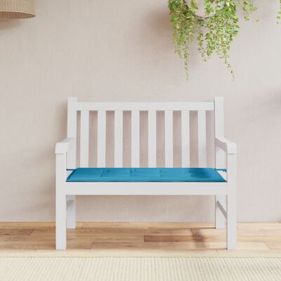 vidaXL Coussin de banc de jardin bleu 100x50x3 cm tissu oxford