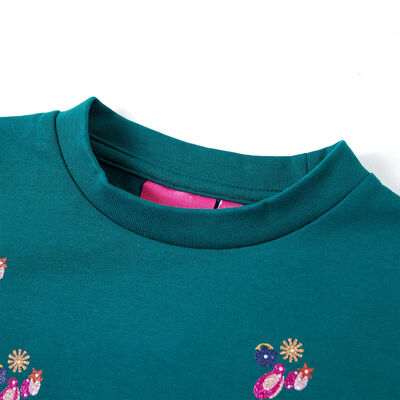 Sweatshirt pour enfants vert foncé 116