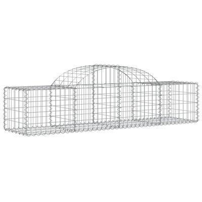 vidaXL Paniers à gabions arqués 20 pcs 200x50x40/60 cm fer galvanisé