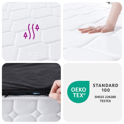 vidaXL Matelas à ressorts ensachés dureté moyenne 70x200 cm