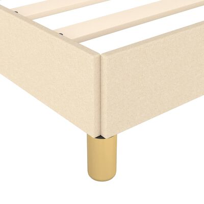 vidaXL Cadre de lit sans matelas crème 200x200 cm tissu