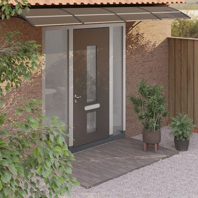 vidaXL Auvent de porte Noir 400x75 cm Polycarbonate