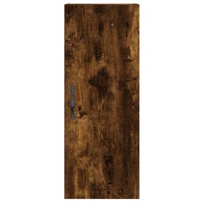 vidaXL Buffet haut Chêne fumé 34,5x34x180 cm Bois d'ingénierie