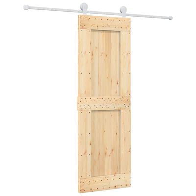 vidaXL Porte coulissante et kit de quincaillerie 70x210 cm pin massif