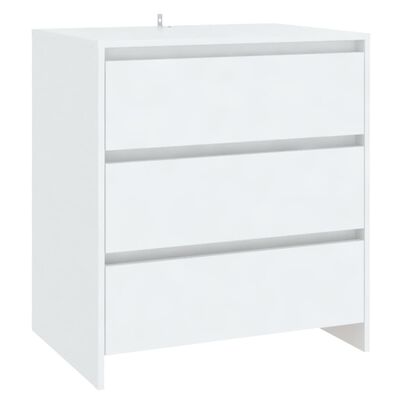 vidaXL Buffets 2 pcs Blanc Bois d'ingénierie