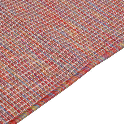 vidaXL Tapis à tissage plat d'extérieur 200x280 cm Rouge