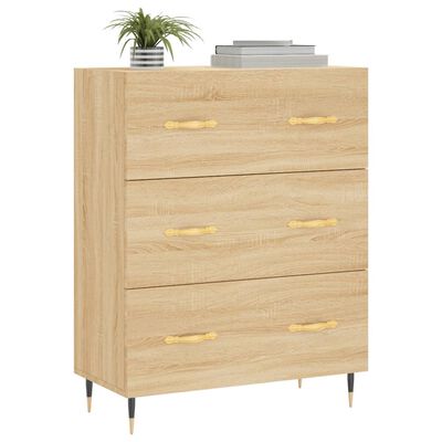 vidaXL Buffet chêne sonoma 69,5x34x90 cm bois d'ingénierie