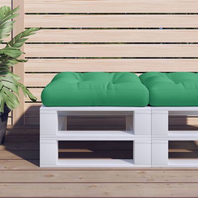 vidaXL Coussin de palette vert 50x50x12 cm tissu