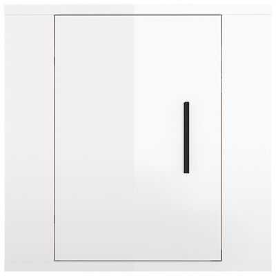 vidaXL Meuble TV mural Blanc brillant 40x34,5x40 cm