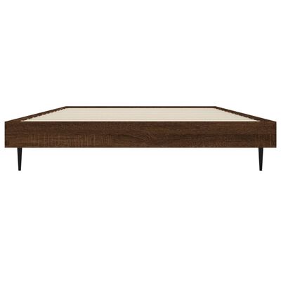 vidaXL Cadre de lit sans matelas chêne marron 90x190cm bois ingénierie