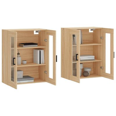 vidaXL Armoires murales 2 pcs chêne sonoma bois d'ingénierie