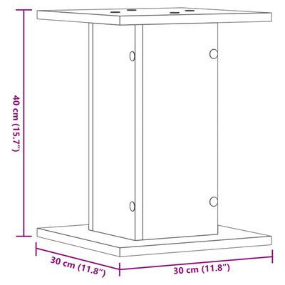 vidaXL Supports pour plantes 2 pcs gris béton bois d'ingénierie