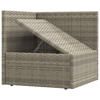 vidaXL Salon de jardin 6 pcs avec coussins Gris Résine tressée