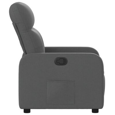 vidaXL Fauteuil inclinable Gris foncé Tissu