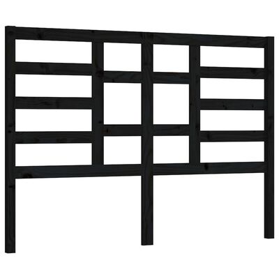 vidaXL Tête de lit Noir 146x4x104 cm Bois massif de pin