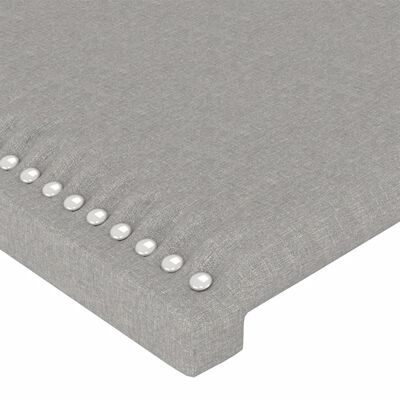 vidaXL Tête de lit à LED Gris clair 83x16x118/128 cm Tissu