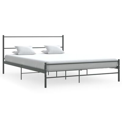 vidaXL Cadre de lit sans matelas gris métal 140x200 cm