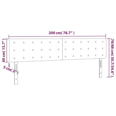 vidaXL Têtes de lit 2 pcs Noir 100x5x78/88 cm Similicuir